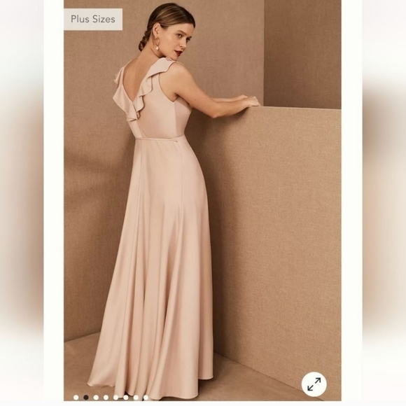 Sachin &Babi Tansy Satin Charmeuse maxi gown soft pink 16 - Picture 3 of 10